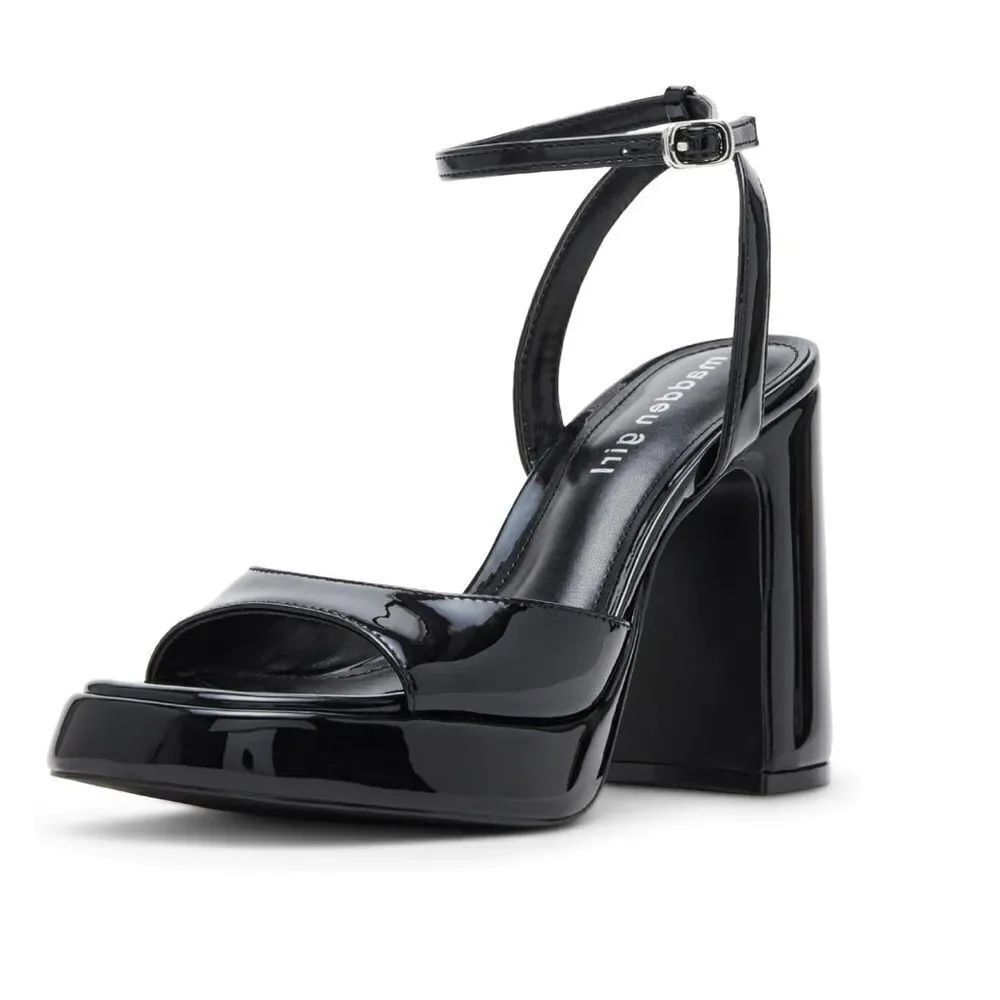 Madden Girl Women's Caicos Platform Black Patent NEW in Box